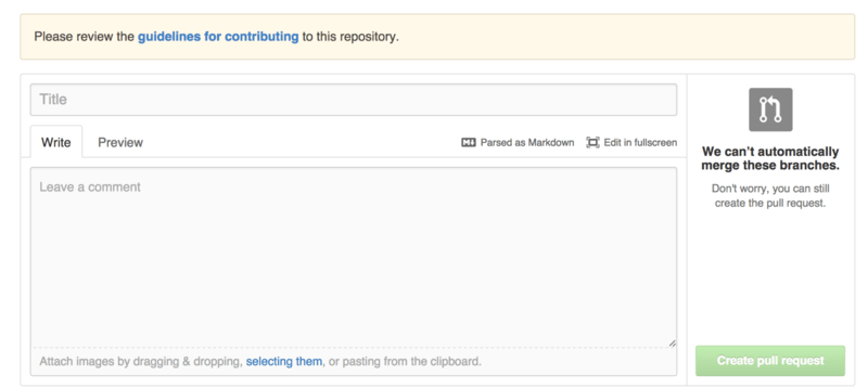 Υποβολή αιτήματος έλξης όταν υπάρχει αρχείο `CONTRIBUTING`