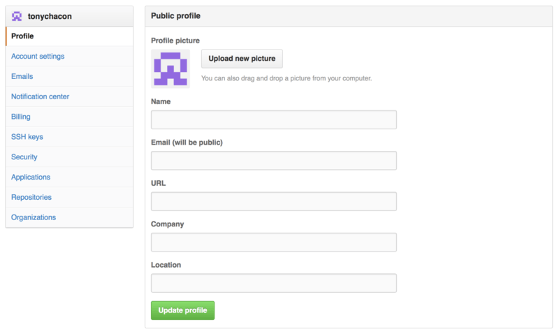 Ο σύνδεσμος “Profile”.